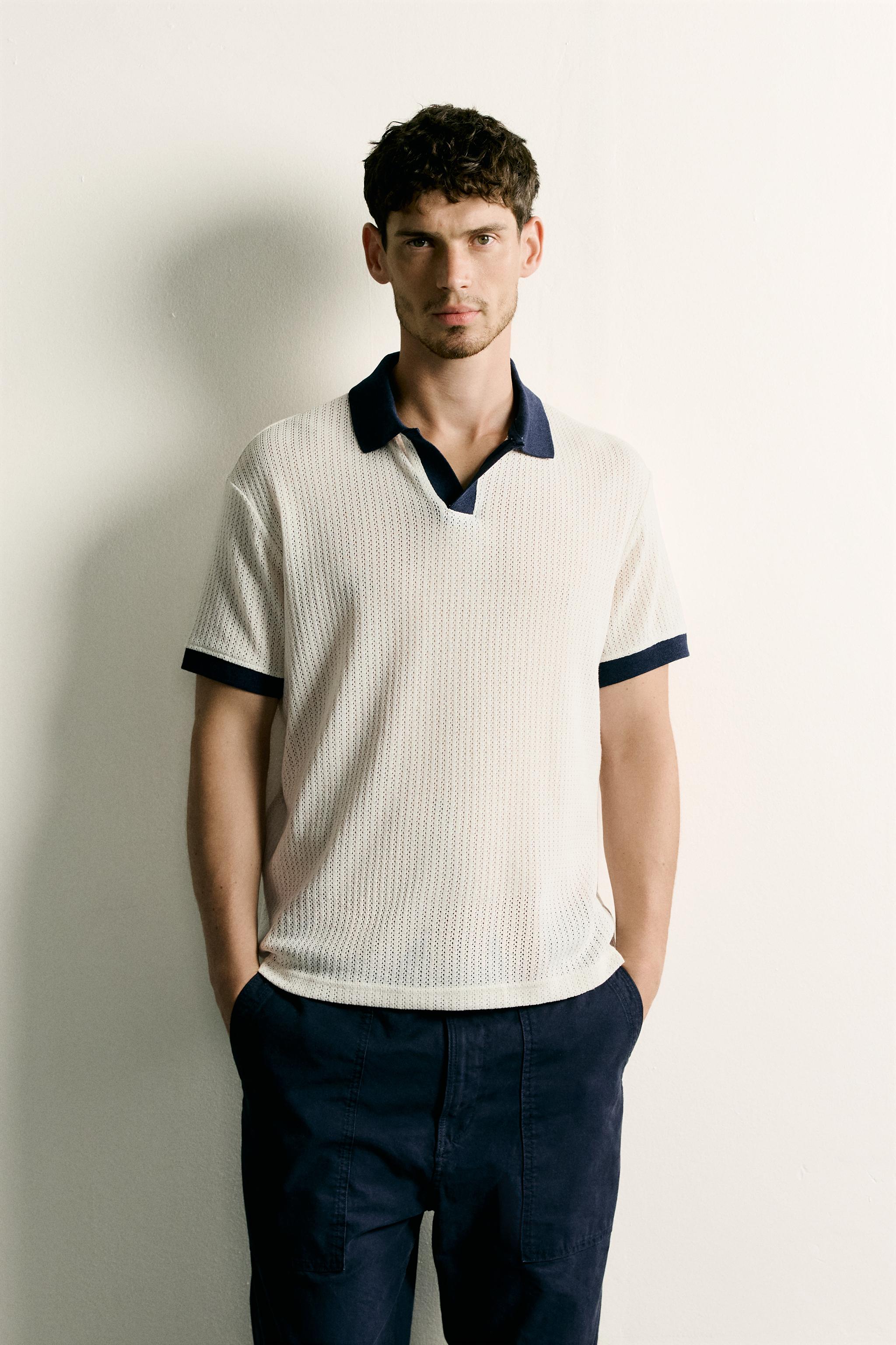 REGULAR FIT OPEN-KNIT POLO